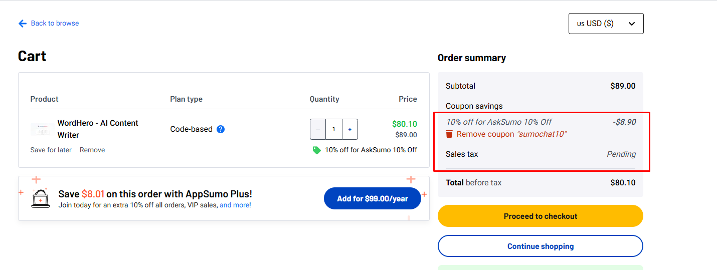 How to use coupon screenshot